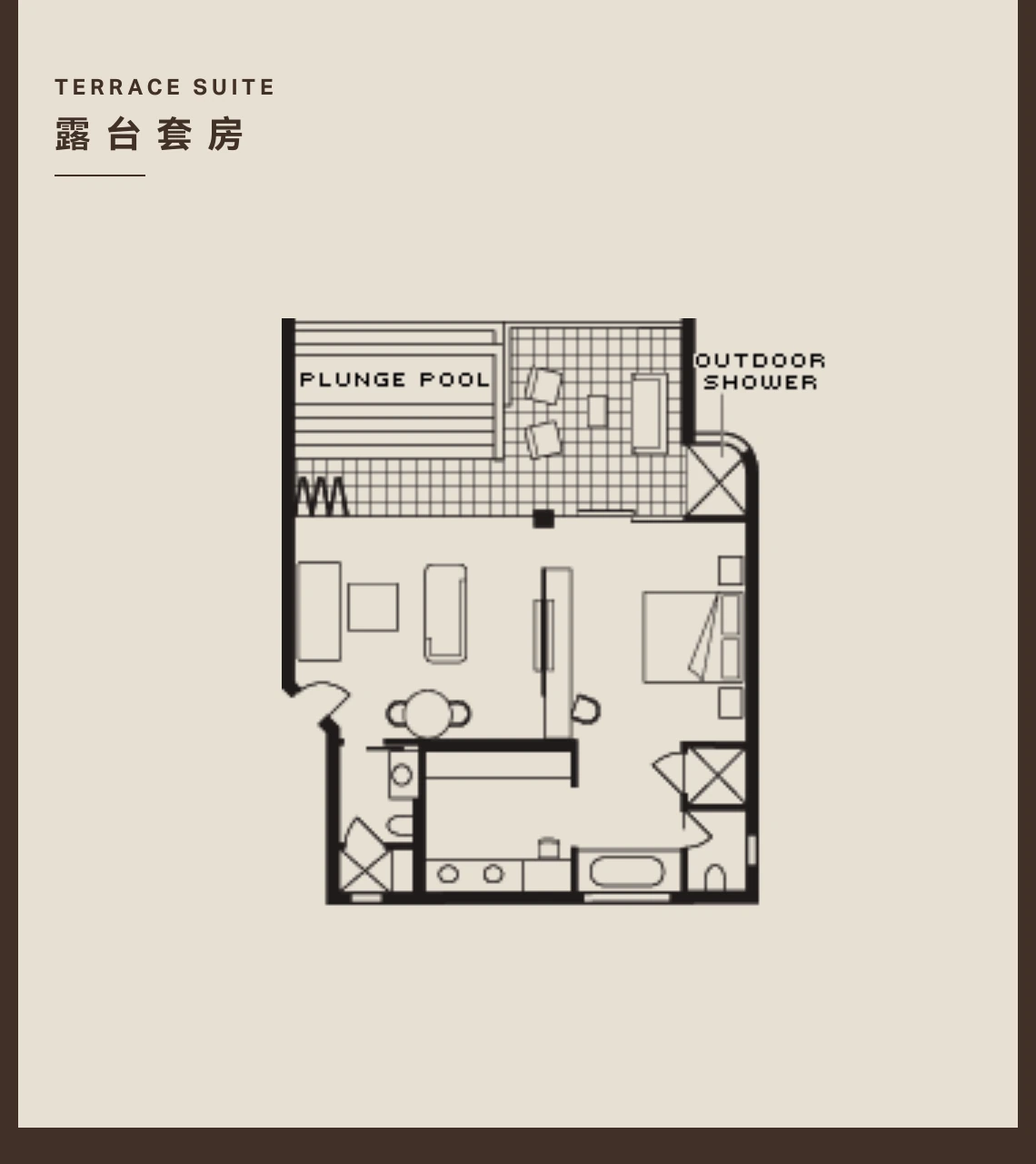 露台套房平面图