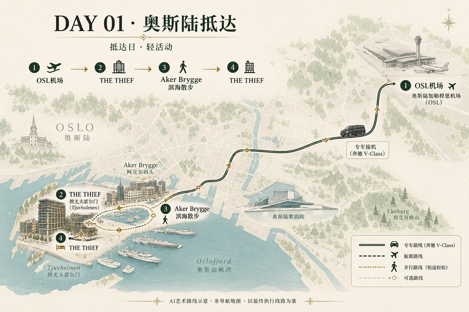 第1天行程动线示意图