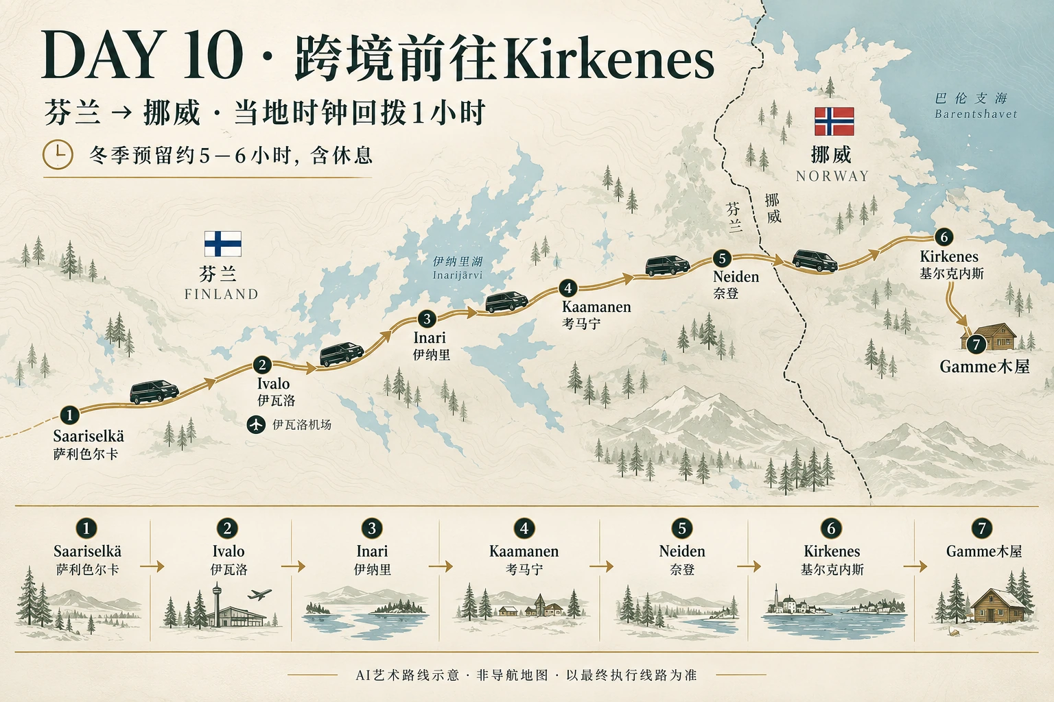 第10天行程动线示意图
